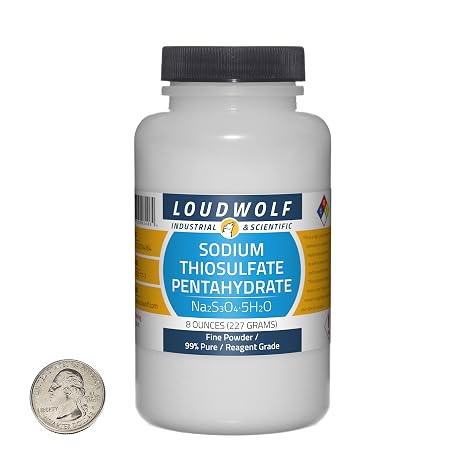 Sodium Thiosulfate Pentahydrate / 8 Ounce Bottle / 99% Pure Reagent Grade/Fine Powder