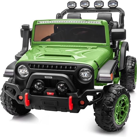 Hikiddo 2-Seater Kids Electric Car, 24V 4WD Ride on Toy for Big Kid Age 3-8