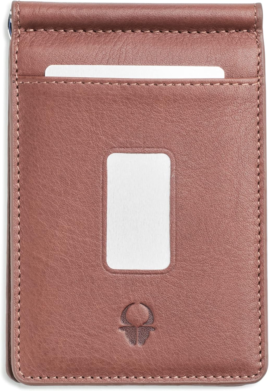 DONBOLSO Slim Bifold Wallet with Money Clip - Genuine Leather - Minimalist Front Pocket Wallet for Men - Thin Billfold - Slim Credit Card Holder with 8 Card Slots - with Gift Box