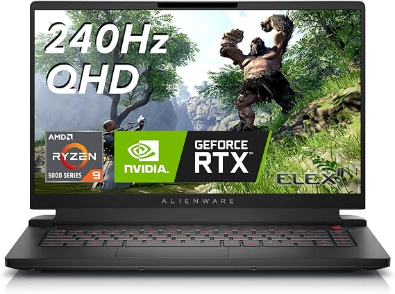 Alienware m15 R7 AMD 15.6" Gaming Laptop - QHD (2560x1440) 240Hz, AMD Ryzen 9 6900HX, 32GB DDR5, 1TB SSD, RTX 3070Ti, HDMI, Wifi, Webcam, Windows 11, 1-Year Premium + 6-Months Migrate Services - Black