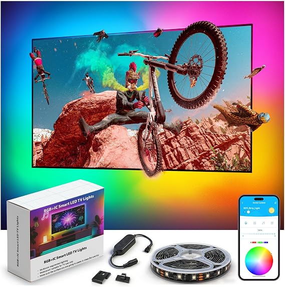 DAYBETTER WiFi Smart LED Strip Lights, BGRIC TV Backlight, 12.5ft