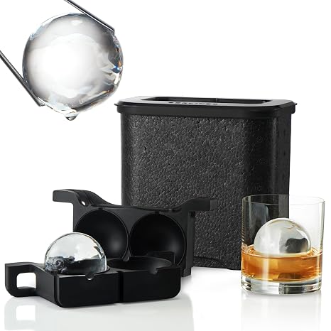 BERLINZO Basic Crystal Clear Ice Ball Maker - 2 Balls, CIM_Basic_2Balls