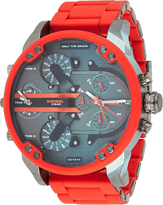 Diesel Mr. Daddy 2.0 Men's Watch with Oversized Chronograph Watch Dial and Stainless Steel, Silicone or Leather Band