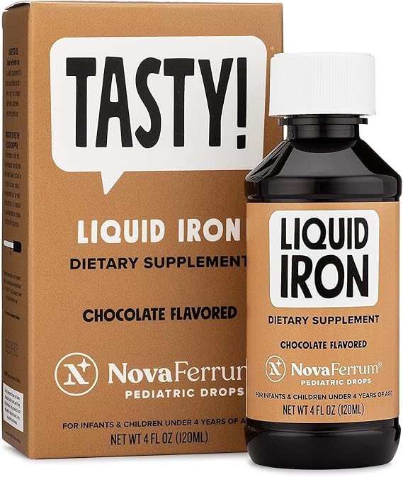 NovaFerrum Tasty Liquid Iron Supplement for Infants, Toddlers and Kids