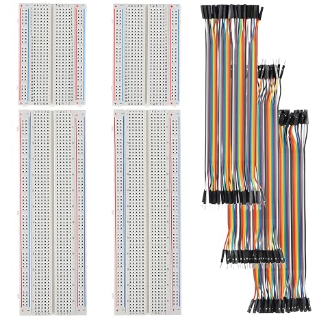 Breadboard and Jumper Wires Kit Include 830 Tie Points Breadboard 400 Tie Points Breadboard Jumper Wire