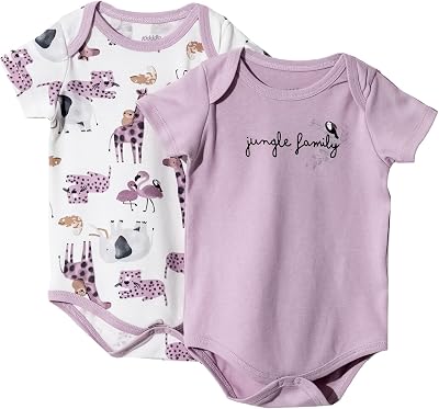 Toddler and Baby Unisex Bodysuit 2 Pack Set Short Sleeve Bodysuit Baby for 0-24 Months Babies Baby Girl Boy