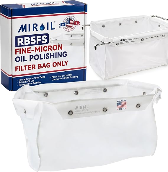 MirOil RB5FS Oil Polishing Filter Bag - Fine Micron & Reusable