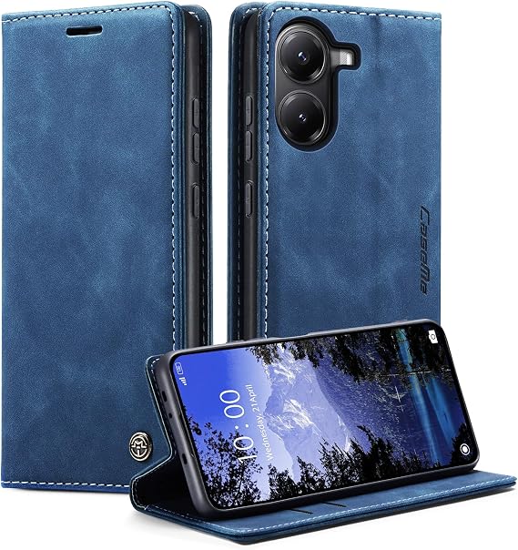 Mobile Phone Case for Xiaomi Poco X7 Pro 5G Case Premium Leather Folding Flip Case Mobile Phone Case Protective Flip Case Stand Function for Xiaomi Poco X7 Pro – Blue