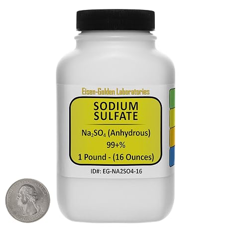 Sodium Sulfate [Na2SO4] 99+% ACS Grade Powder 1 Lb in a Space-Saver Bottle