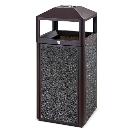 Commercial Steel Trash Can 15 Gal, Coffee