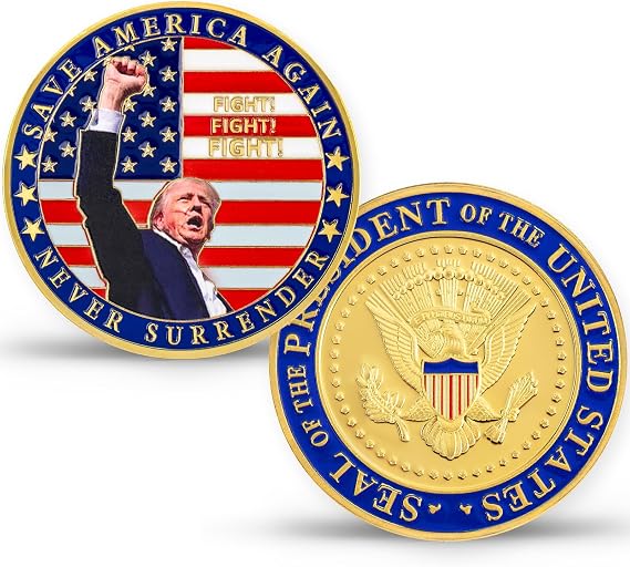 Donald Trump Challenge Coin, President Donald Trump Coin 2024 Collection