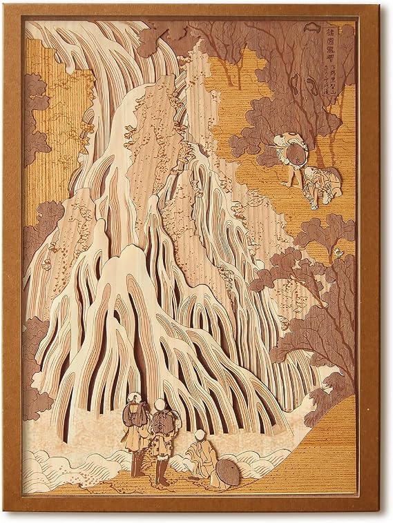 KINOWA Ukiyoe Art Kit Kiharie Kirifuri Waterfall at Mt. Kurokami in Shimotsuke Made in Japan
