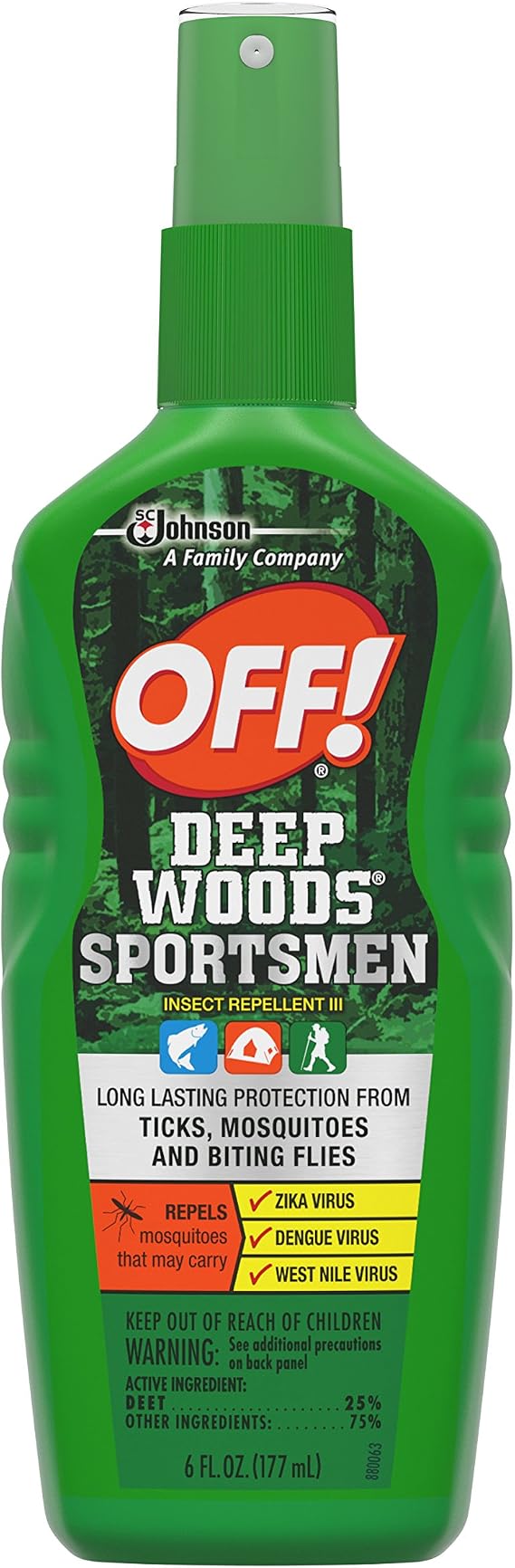 OFF! Deep Woods Sportsmen Insect Repellent Spritz, Bug Spray with Long Lasting Protection from Mosquitoes, 6 oz