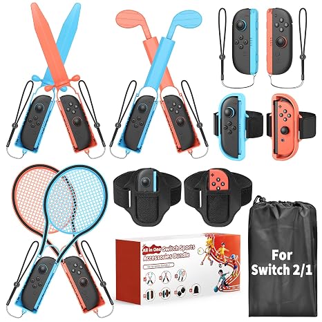 [Switch 2/1 Compatible] - Switch Sports Accessories Bundle