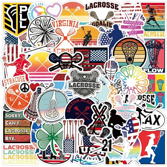 100 Pcs Lacrosse Stickers