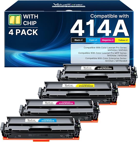414A Toner Cartridges 414X for HP 414A Toner Cartridges 4 pack M479fdw