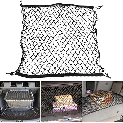 for Nissan Versa Almera Latio 2012-2022 Car Trunk Luggage Storage Cargo Organizer Nylon Elastic Mesh Net