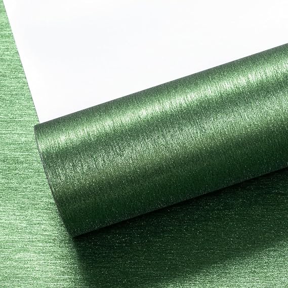 WRAPAHOLIC Wrapping Paper Roll - Mini Roll - 17 Inch x 16.5 Feet - Green with Metallic Shine for Birthday, Holiday, Wedding, Baby Shower