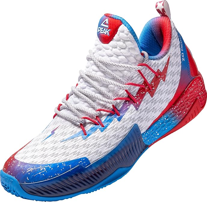 PEAK Mens Basketball Shoes Breathable Sneakers Lou Williams Lightning Professional Anti Slip Sports Shoes for Running, Walking