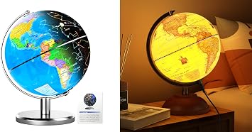 Illuminated Globe Constellation & Antique
