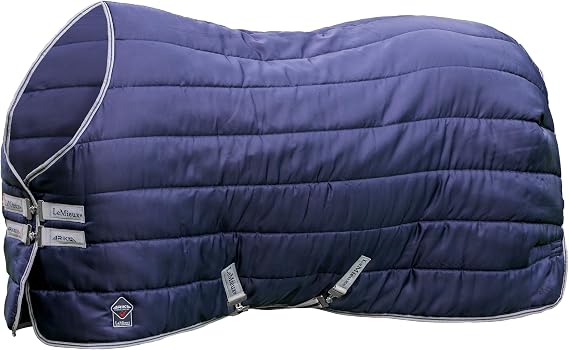LeMieux Arika Stable-Tek 200g Blanket - Diamond Ripstop Outer - Breathable and Stain Repellent - Navy - 75"