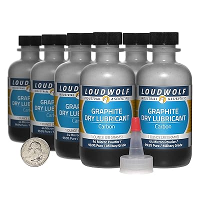 Graphite  8 Ounces in 8 Bottles 99.9% Pure Military Grade 44 Micron Powder