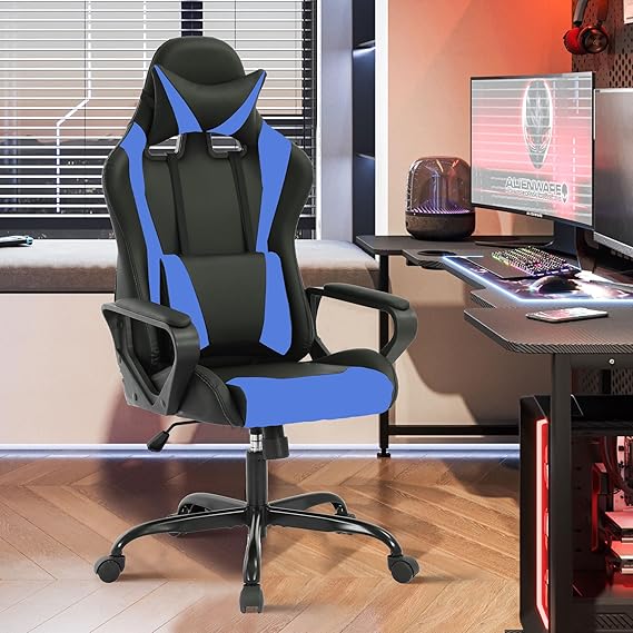 Cheap Gaming Chair PC Chair Ergonomic Office Chair Computer Chair, Video Game Chairs for Kids, Silla Gamer Chair with Headrest and Lumbar Support, Massage Chair Gaming Chairs for Adults Comfy Chair