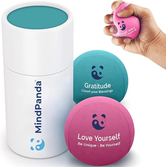 Mind & Body Stress Balls for Adults - Multi-Density Squeeze Balls for Hand Therapy & Grip Strengthening - Stress & Anxiety Relief - Soft to Triple Density Options
