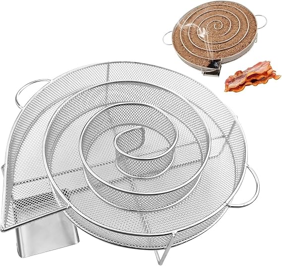 Smoke Chip Grill, Stainless Steel, Smoke Grill, Smoker, BBQ, Grill, Smoke Net, Cold Smoked, Smoked Flavor, Outdoor Barbecue, Bacon, Salmon, Cooking Tool, Pellet Grill, Gas Grill, BBQ Cold Smoke