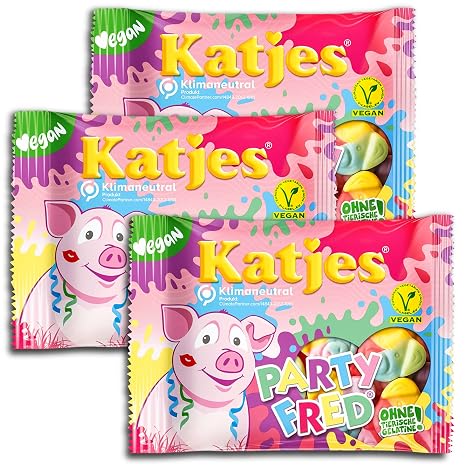 Katjes Party Fred Pack of 3 x 175 g
