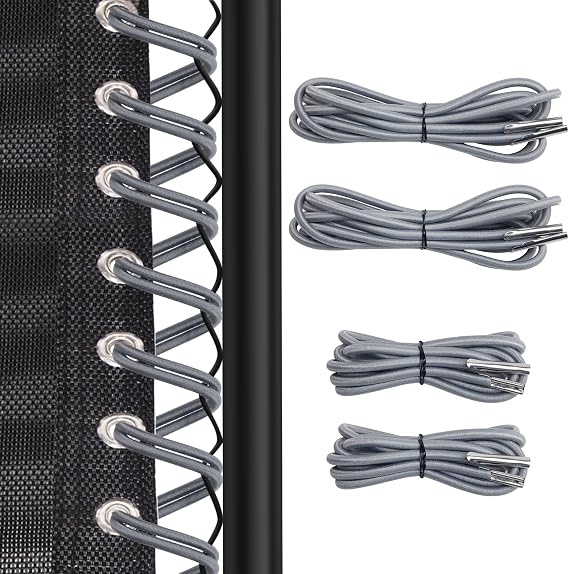 COITEK Universal Zero Gravity Chair Repair Cord Kit, 4 PCS Replacement Elastic Cords Repair Tool Kit for Repairing Zero Gravity Chair, Recliners, Garden Sun Loungers, Garden Chairs (Silver) | Replacement Elastic Cords Repair Tool Kit for Repairing Zero Gravity Chair, Recliners, Garden Sun Loungers, Garden Chairs