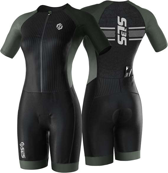 SLS3 Womens Triathlon Suit – Elite Aero Sleeved Trisuit Women, Tri Suit, Quick-Dry, Italian Chamois, Ready for Any Distance