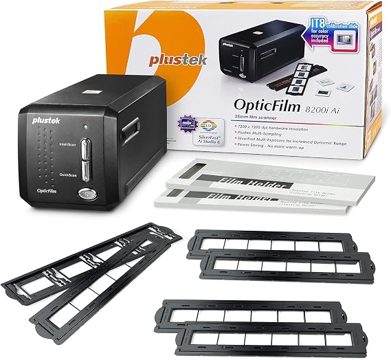 Plustek OpticFilm 8200i Ai + 35mm Negative Film Stripe kit x 2