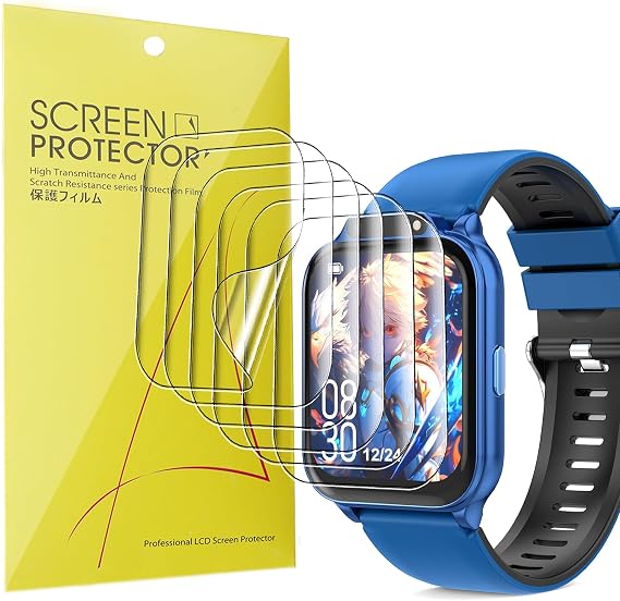Lamshaw Compatible for Sootingot Smart Watch Screen Protector, [6 Pack] Full Coverage TPU Clear Film Compatible for Sootingot P70 1.85" Smart Watch (6 Pack)