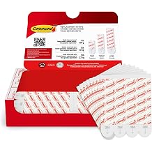 Command Large replacement adhesive strips, undamaged hanging wall adhesive strips for large interior wall hooks, no tools, removable adhesive strips for Christmas hook, 20 white strips