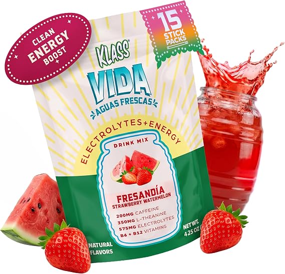 KLASS VIDA Energy + Hydration | Strawberry Watermelon | 15 Sticks