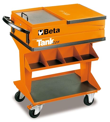 Beta C25 Industrial Tool Cart with FoldOut Shelf, Lockable Storage