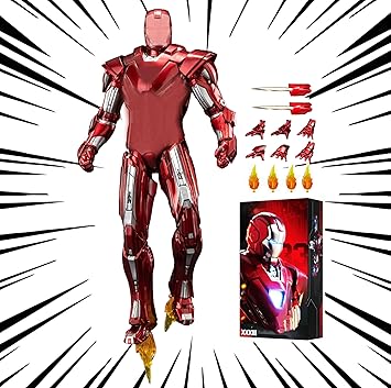 LonullyMege 7 inch MK33Ironman Action Figure-All Joints Movable Exquisite Painting with Lots of Accessories Collectable Toy1/10 Scale