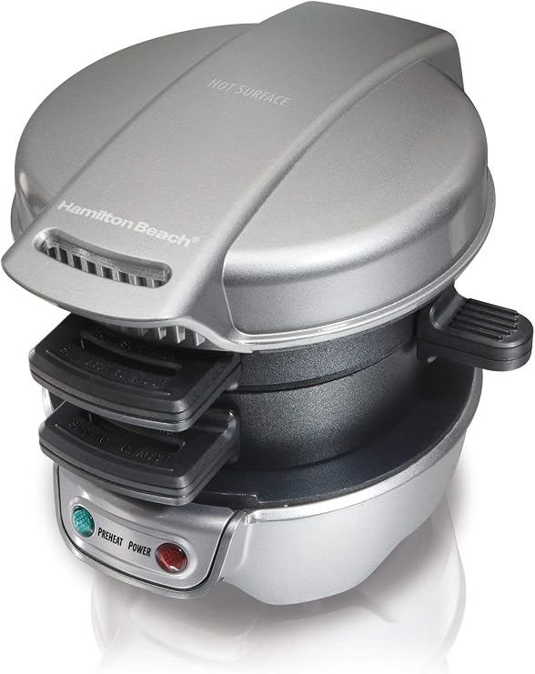 Hamilton Beach Breakfast Sandwich Maker Black, Silver