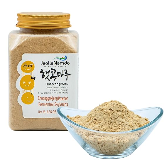 Fermented Soybean Powder [ Korean Pantry ] Traditional Cheonggukjang Recipe, Vegan, No GMO or Gluten, Origin of Natto [ JRND Foods ] 180g