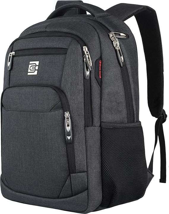Volher Laptop Backpack,Business Travel Anti Theft Slim College Backpack | Water Resistant Durable Computer Bag Gift for Women & Men Fits 15.6 Inch Laptop and Notebook - Black