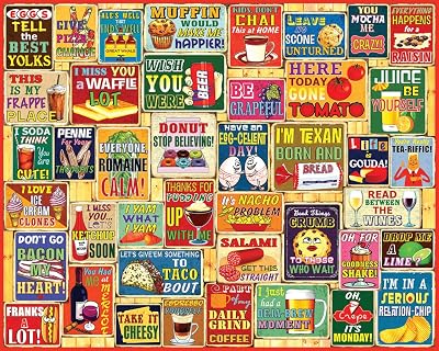 White Mountain - Food & Drink, 1000 Piece Jigsaw Puzzle, Pun Puzzle