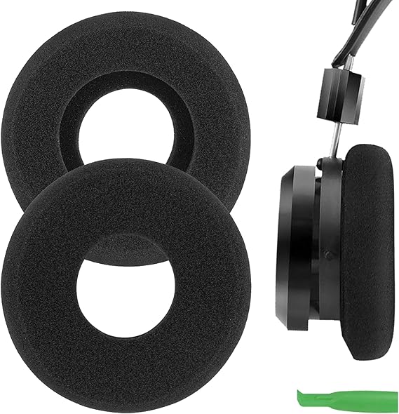 Geekria Comfort Foam Replacement Ear Pads for GRADO SR60, SR80, SR125, SR225, M1, M2 Headphones Ear Cushions, Repair Parts with Video Guide (Black)