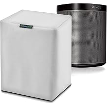 Single White Outdoor Speaker Cover for Sonos Play:1 / One/One SL – 600D Weatherproof & UV-Resistant – Wall Mount Compatible – by SoundCover