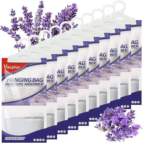 Vacplus Moisture Absorber, 9.8 OZ Hanging, Strong Absorption, Lavender