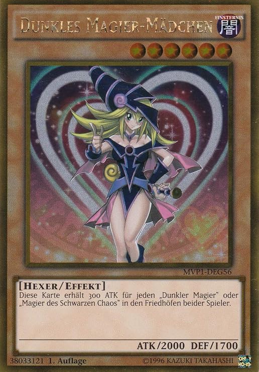 MVP1-DEG56 - Dark Magician Girl - Gold Rare - German - The Dark Side of Dimensions Movie Pack - with LMS Trading Fieldcenter Card Yugioh