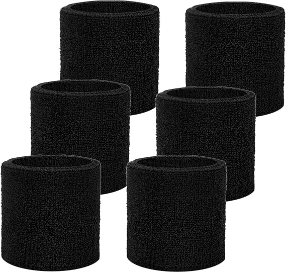 Wristbands Sweatbands for Men & Women, Breathable Tennis Wrist Bands Absorbent Sweat Band Multiuse Wristband for Basketball, Running, Gym, Working Out