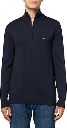 Tommy Hilfiger Mens Lightweight Pullover Quarter Zip Sweater