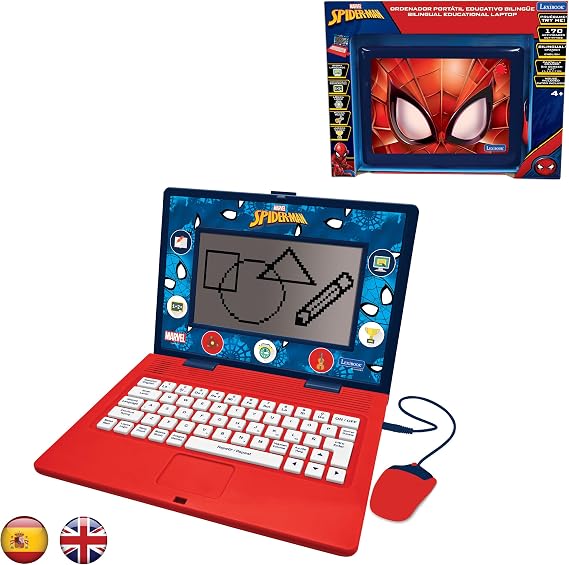 Lexibook, Spider-Man Educational Laptop for Kids, JC599SPi2