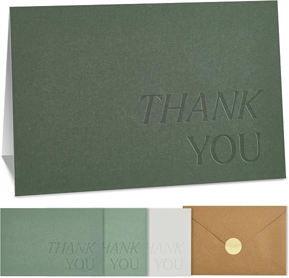 ZICOTO Beautiful Thank You Cards Set of 30 With Envelopes and Stickers